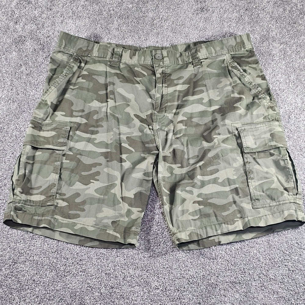 George Cargo Shorts Mens 44 (Fits 42)Green Military Camouflage Outdoor PlusSize